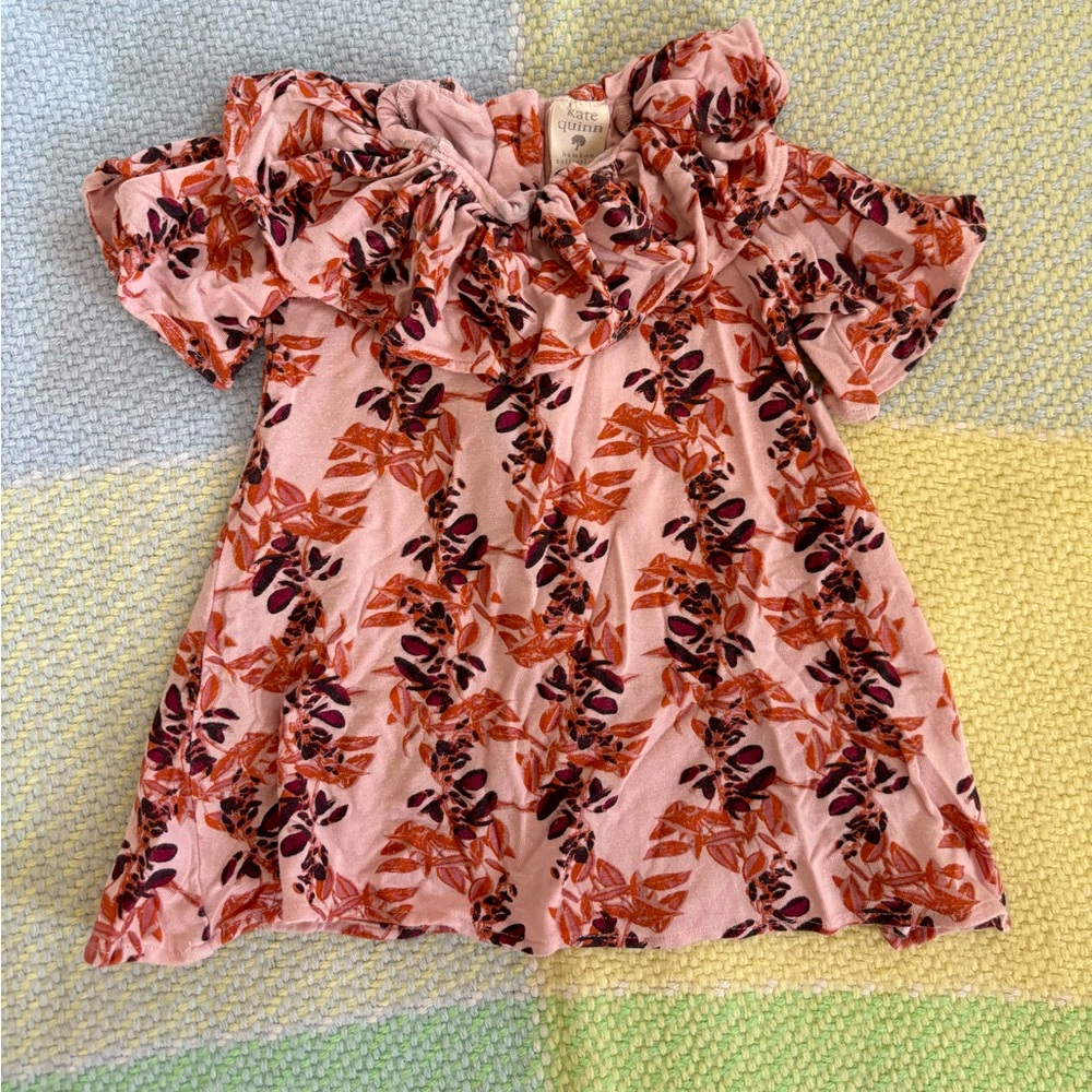 Floral Kate Quinn dress with ruffle collar 0 to 3 months
